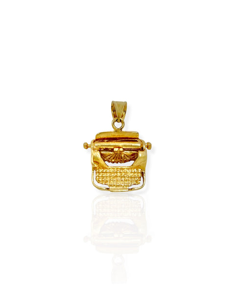 14k Gold Typewriter Charm