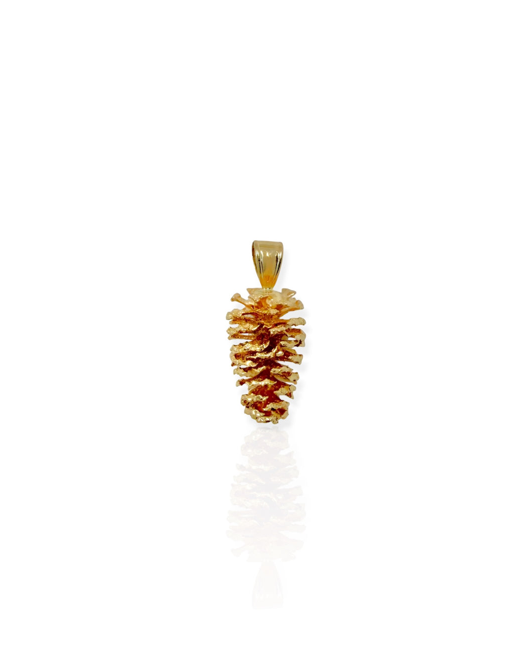 14k Gold Pinecone Charm