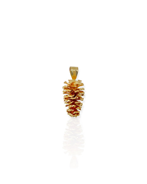 14k Gold Pinecone Charm