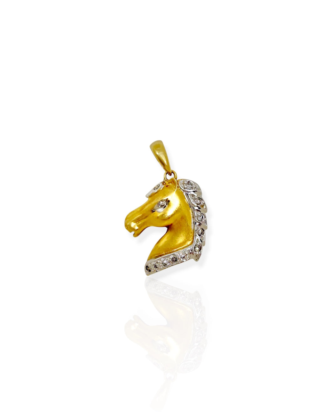 18k Gold Diamond Horse Charm