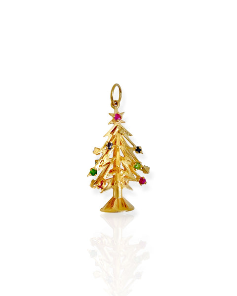 14k Gold Christmas Tree Charm