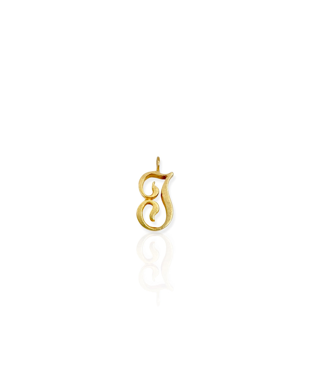 14k Gold Letter J Charm