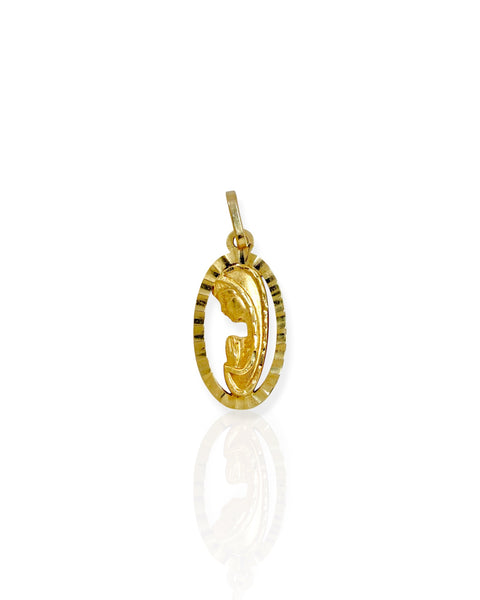 14k Gold Mother Mary Charm