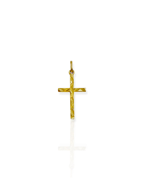 14k Gold Cross Charm