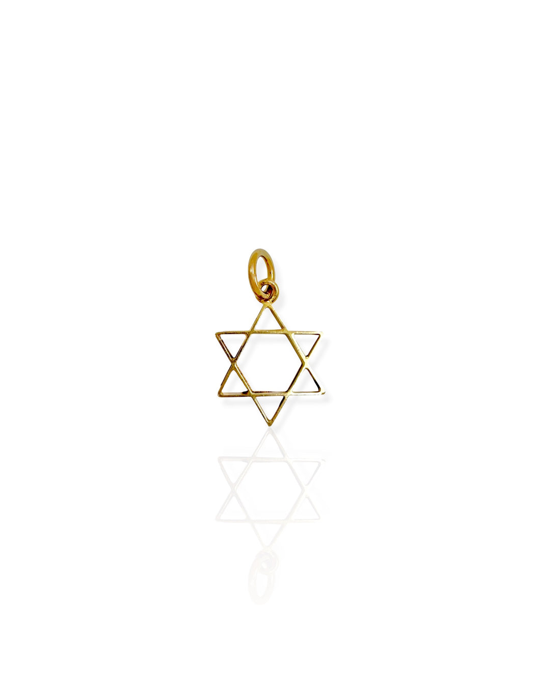 14k Gold Star of David Charm