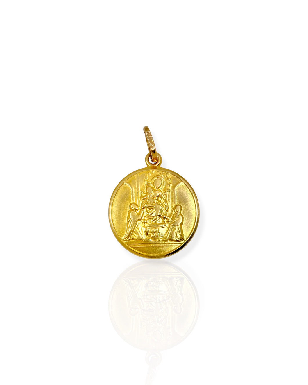 18k Gold Ave Maria Charm