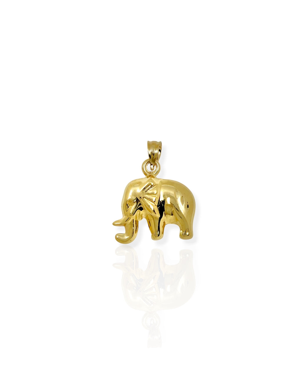 14k Gold Elephant Charm