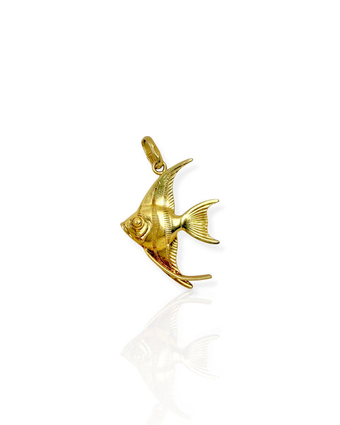 14k Gold Angelfish Charm