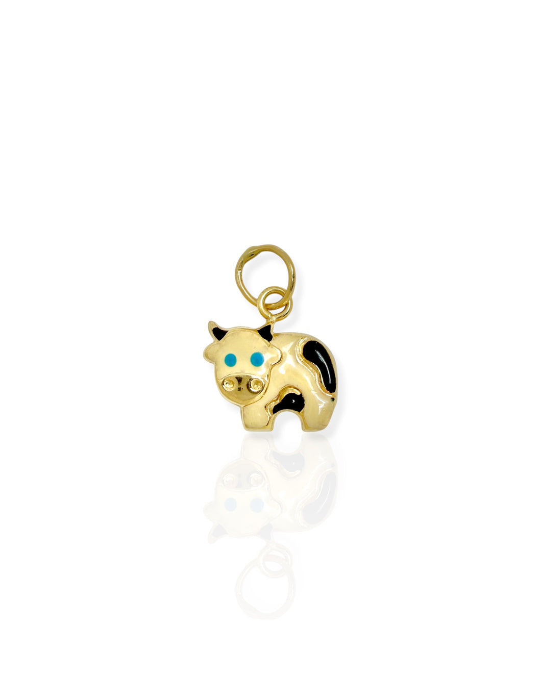 14k Gold Cow Charm