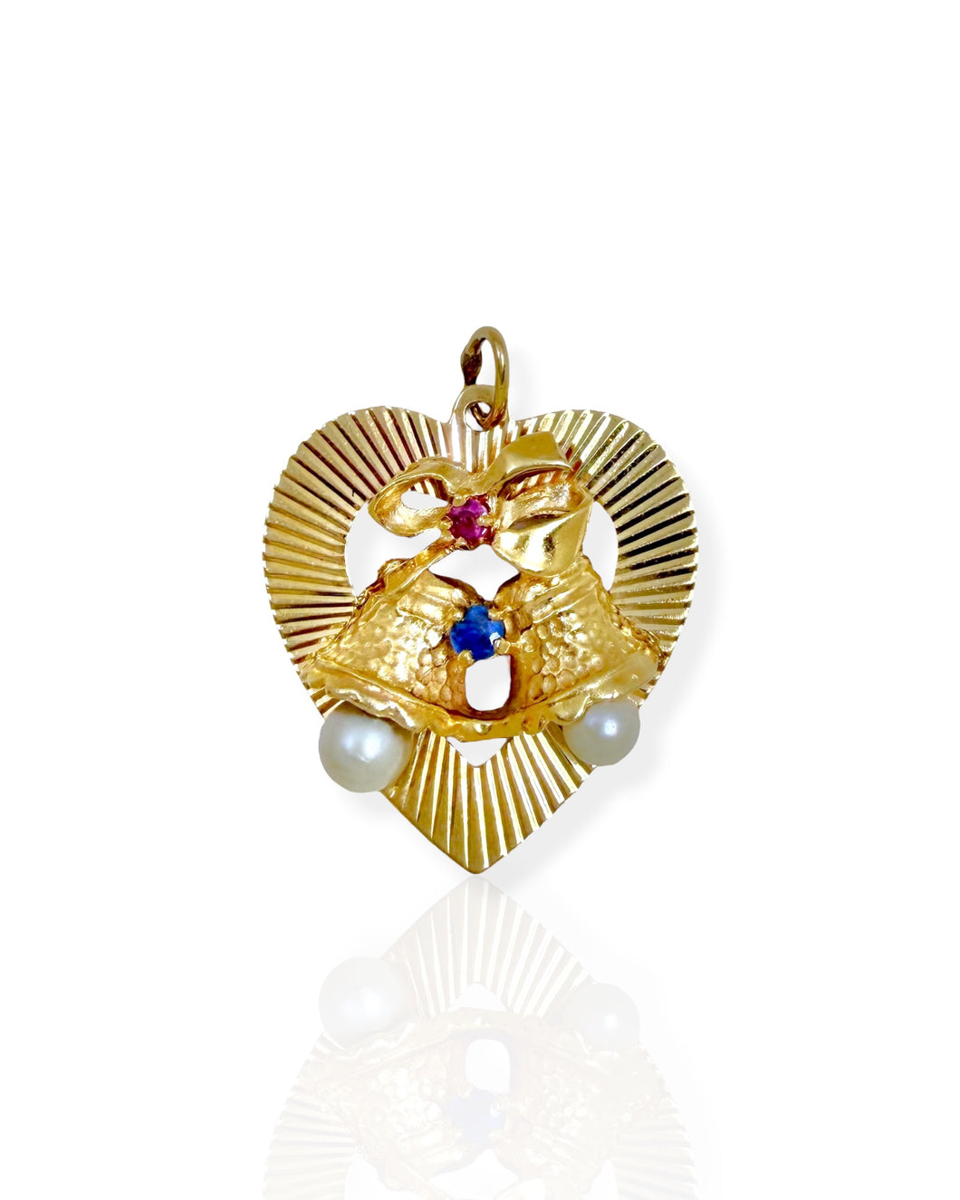 14k Gold Wedding Bells Charm