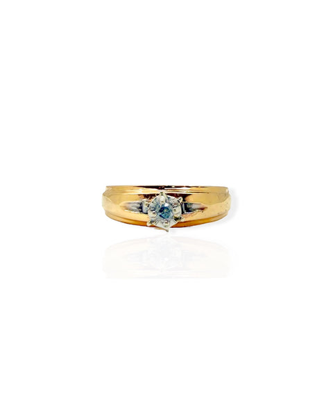 14k Gold Illusion Set Diamond Ring (6.5)