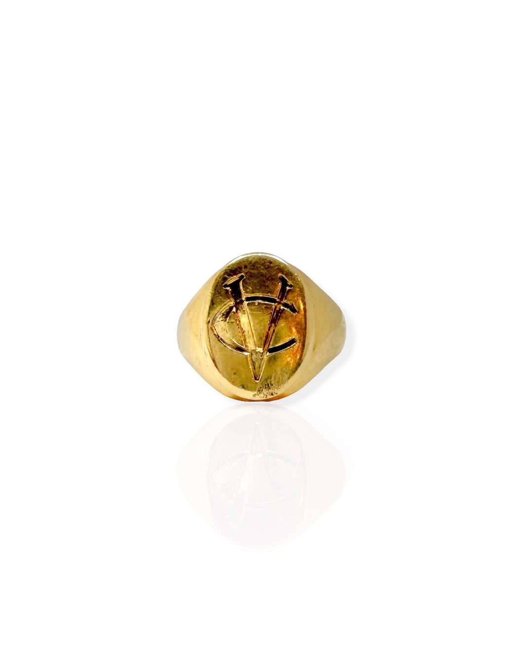 14k Gold CV/VC Signet Ring (2.25)