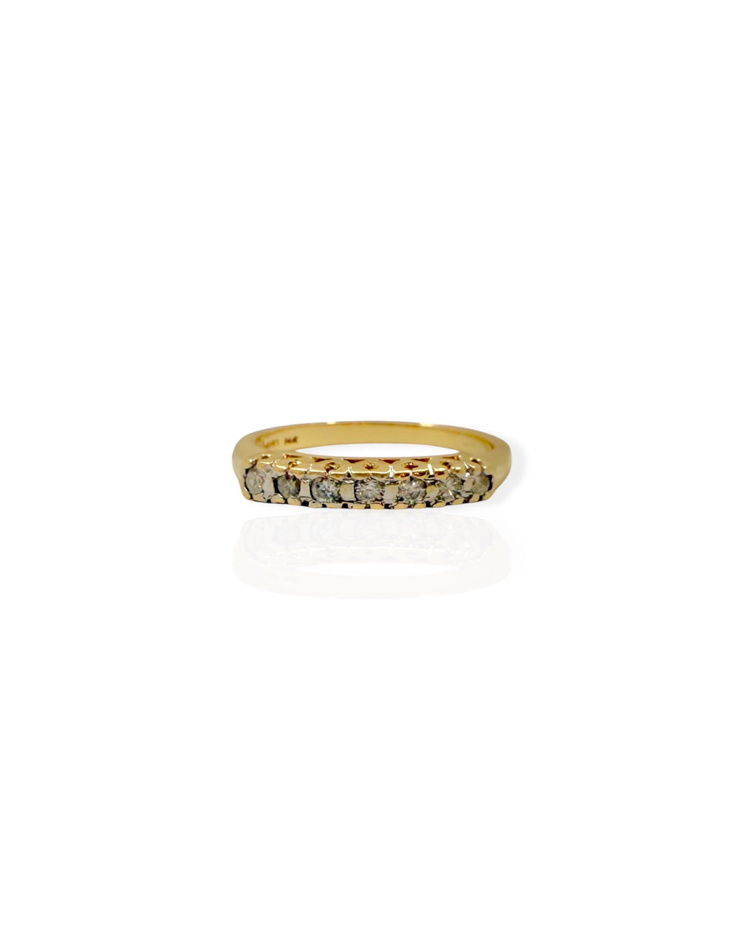 14k Gold Diamond Row Ring (5.75)