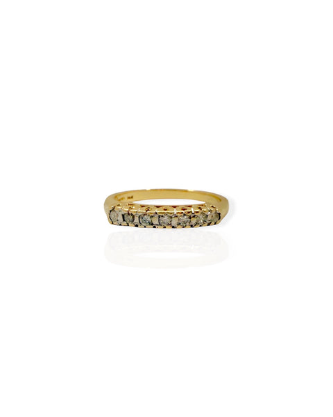 14k Gold Diamond Row Ring (5.75)