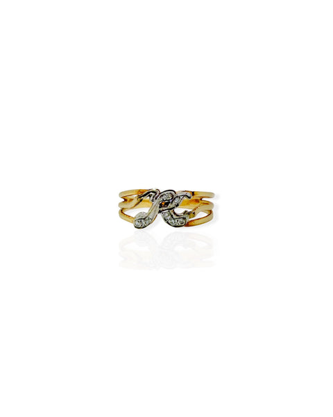 14k Gold Diamond Letter K Ring (4.25/4.5)