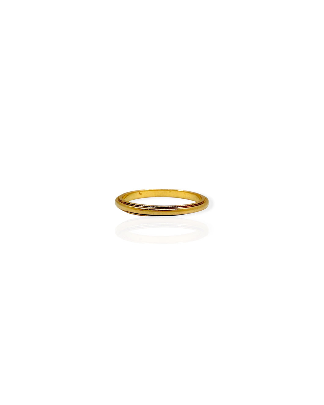 18k Gold Milgrain Ring (4.75/5)