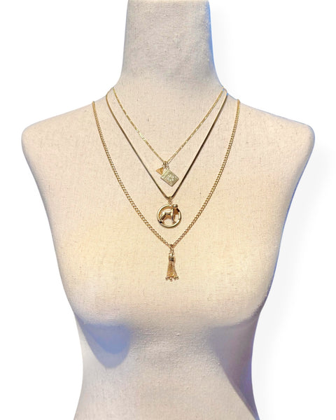 14k Gold Pyramid Charm