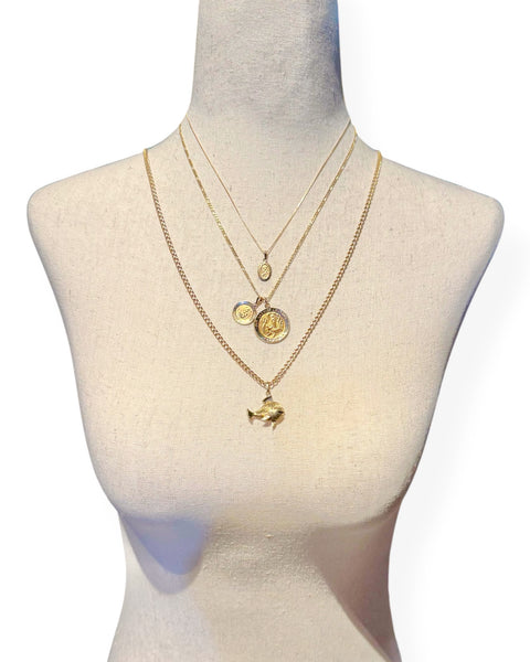 14k Gold Happy Fish Charm