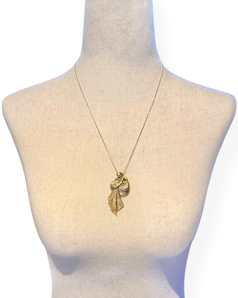 14k Gold Art Noveau Style Woman Charm