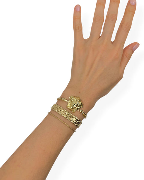 14k Gold Medusa Bracelet (7"/7.25")
