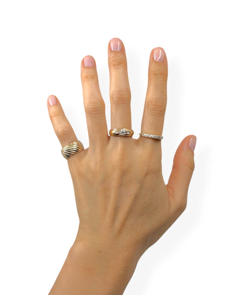 14k Gold Diamond Row Ring (5.75)