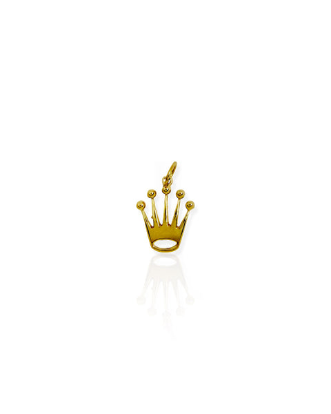 14k Gold Crown Charm