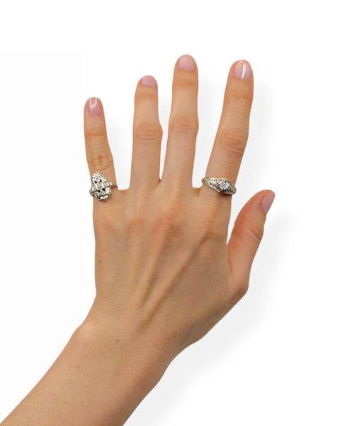 14k White Gold Diamond Edwardian-style Ring (2.75)