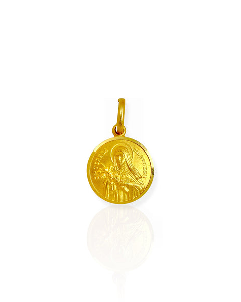 18k Gold Saint Teresa Charm