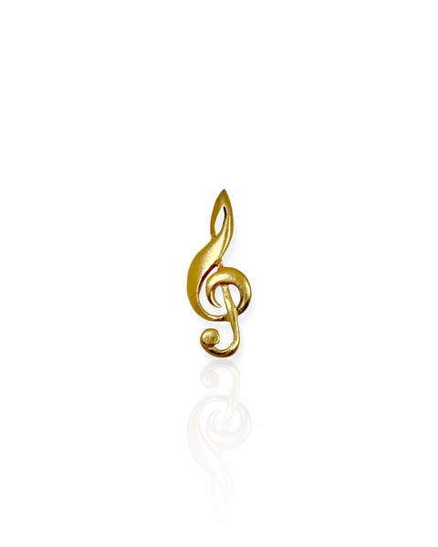 14k Gold Treble Clef Charm