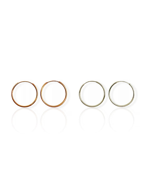 14k Gold Endless Hoop Earrings