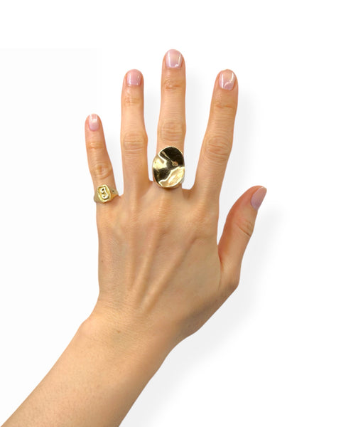 18k Gold Letter J Signet Ring (3.5)