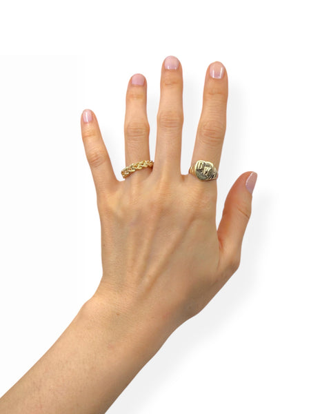 14k Gold DW Heart Signet Ring (6.5/6.75)