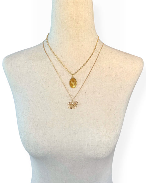 18k Gold Mother Mary Charm