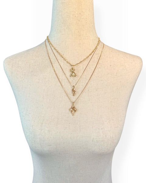 14k Gold Letter M Charm