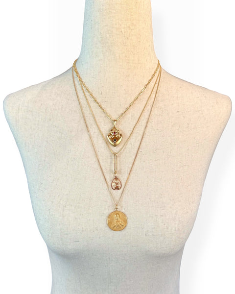 14k Gold Heart Lock Charm