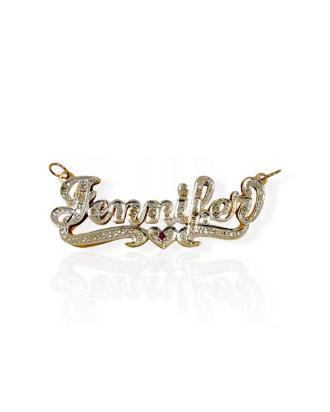 14k Gold Jennifer Nameplate Charm