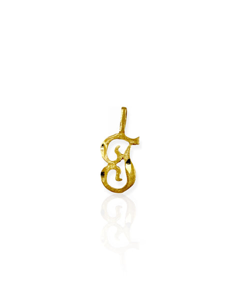 14k Gold Letter G/J/T Charm