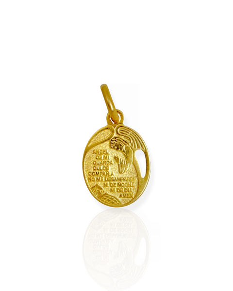 14k Gold Angel de mi Guarda Charm