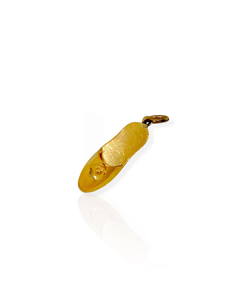 18k Gold Flower Slipper Charm