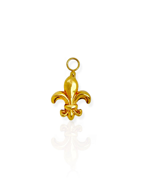 14k Gold Fleur-de-lis Charm