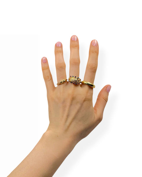 18k Gold Donut Ring (8.25)