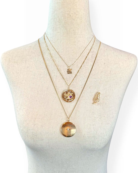 14k Gold Diamond Leaf Brooch