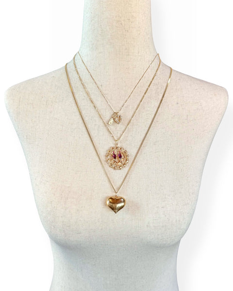 14k Gold Diamond Heart Charm