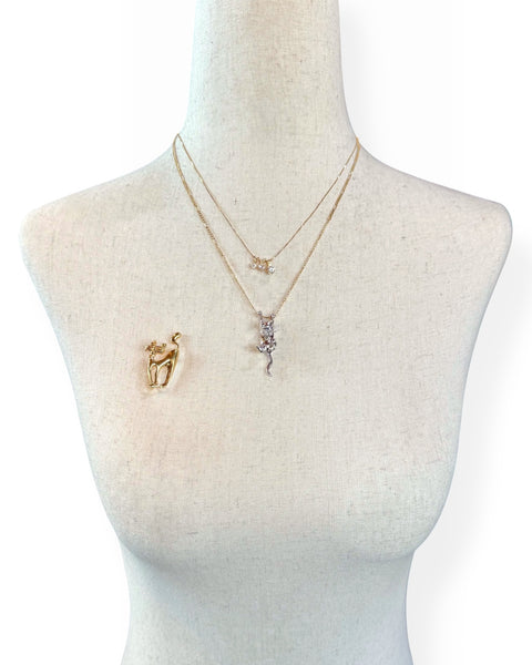14k Gold Diamond Solitaire Charm