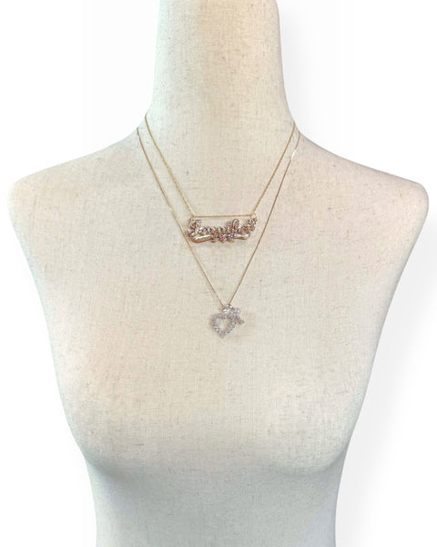 14k White Gold Diamond Heart Charm
