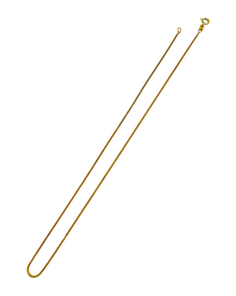 18k Gold Curb Chain Necklace (16.25
