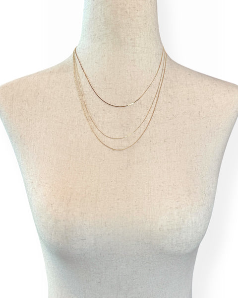 14k Gold Serpentine Chain Necklace (16.125")