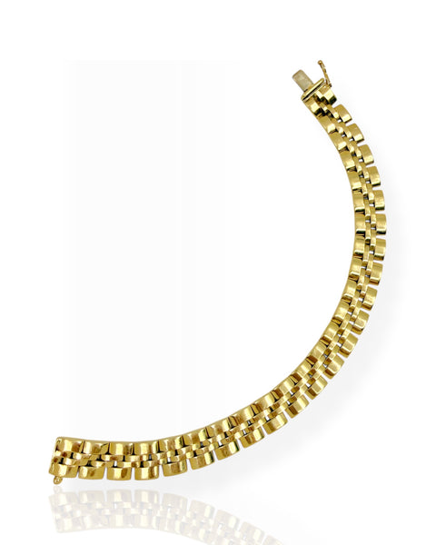 14k Gold Panther Chain Bracelet (6.75