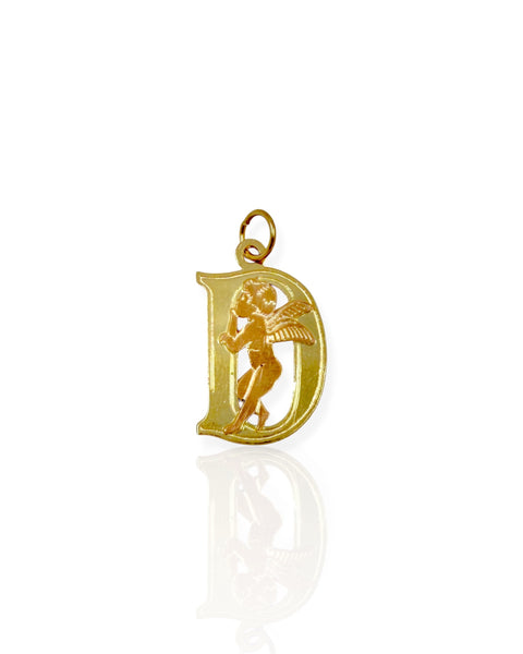 14k Gold Letter D Charm