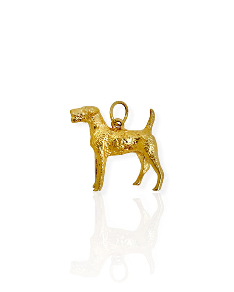 14k Gold Dog Charm